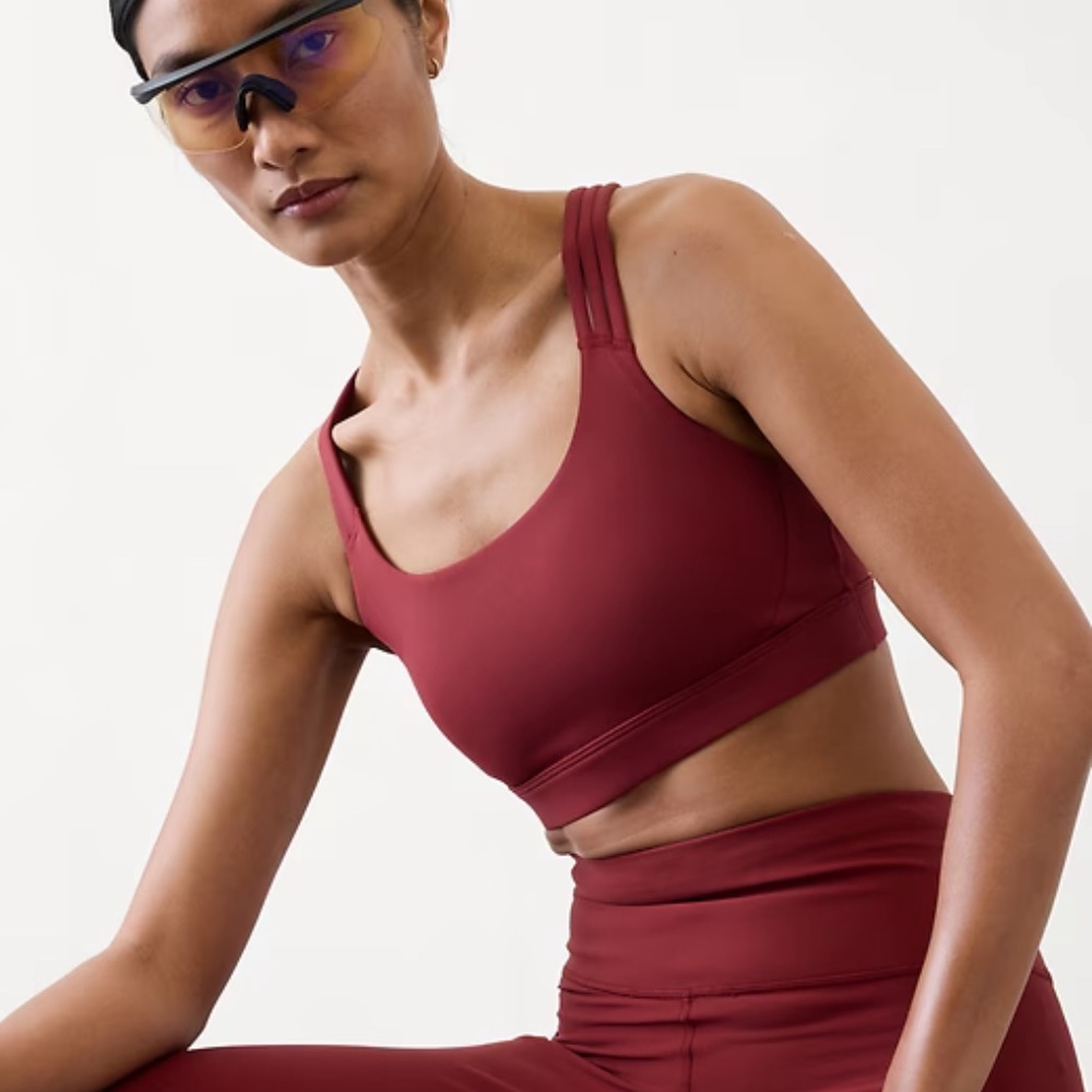 NWT Athleta Train Free Sporta Bra A-C | Redwood